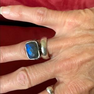 Labradorite and sterling silver ring